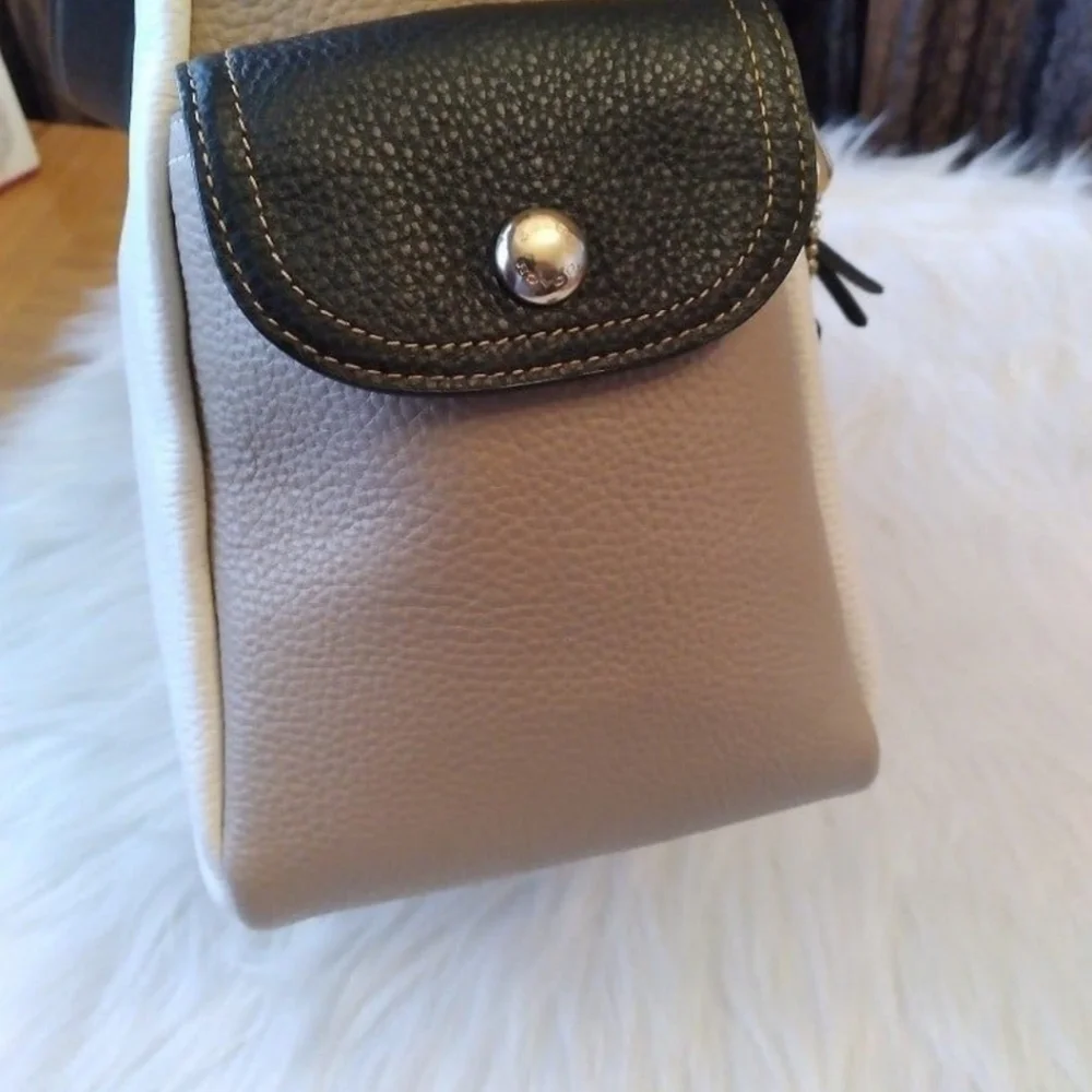 COACH HOBO BAG LARGE SLOUCHY Colorblock Tan Black Chalk Crossbody Shoulder Bag
